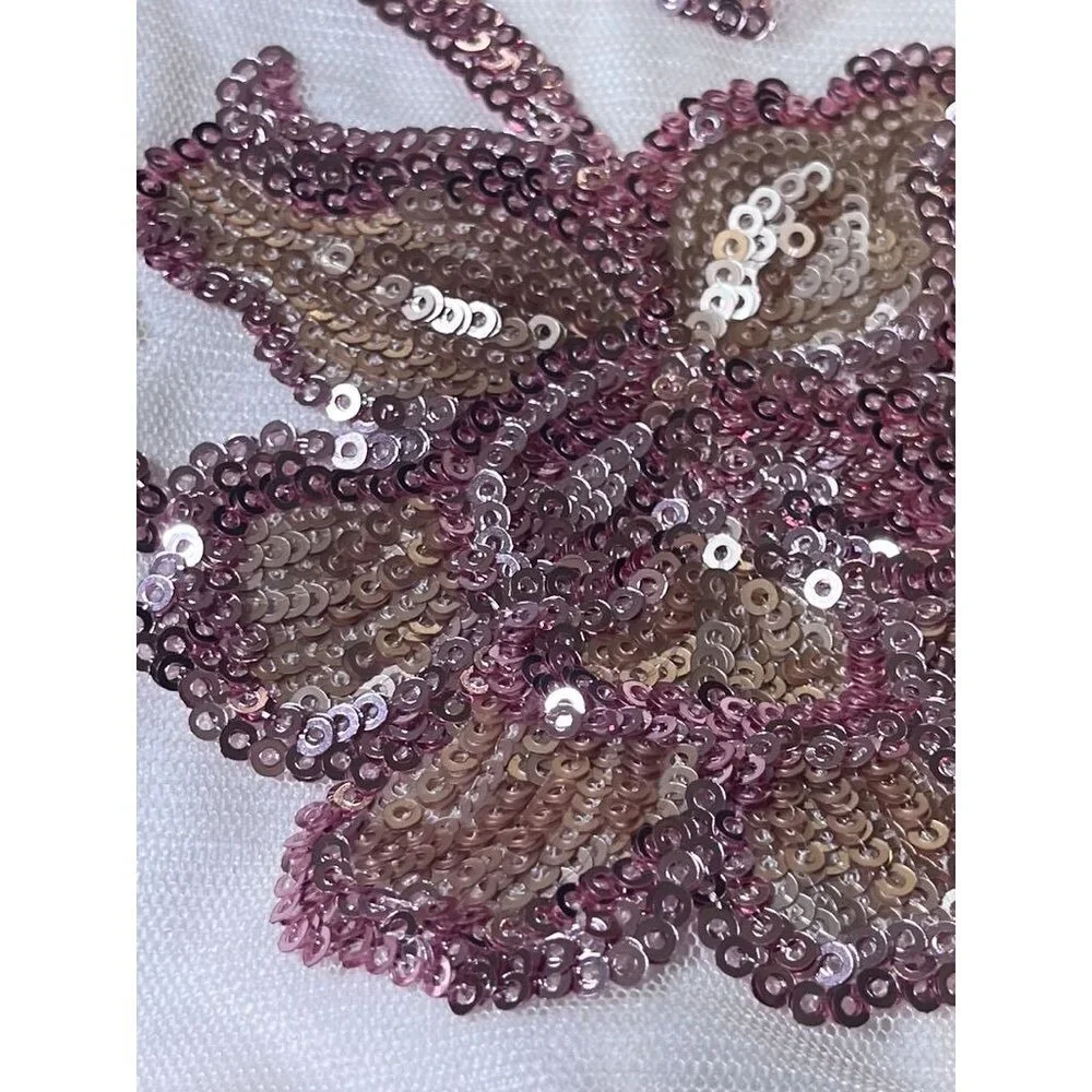 Sequin Glam Romper 3M Pink‎ Tulle Western Boho Hippie Feminine Festive Holiday